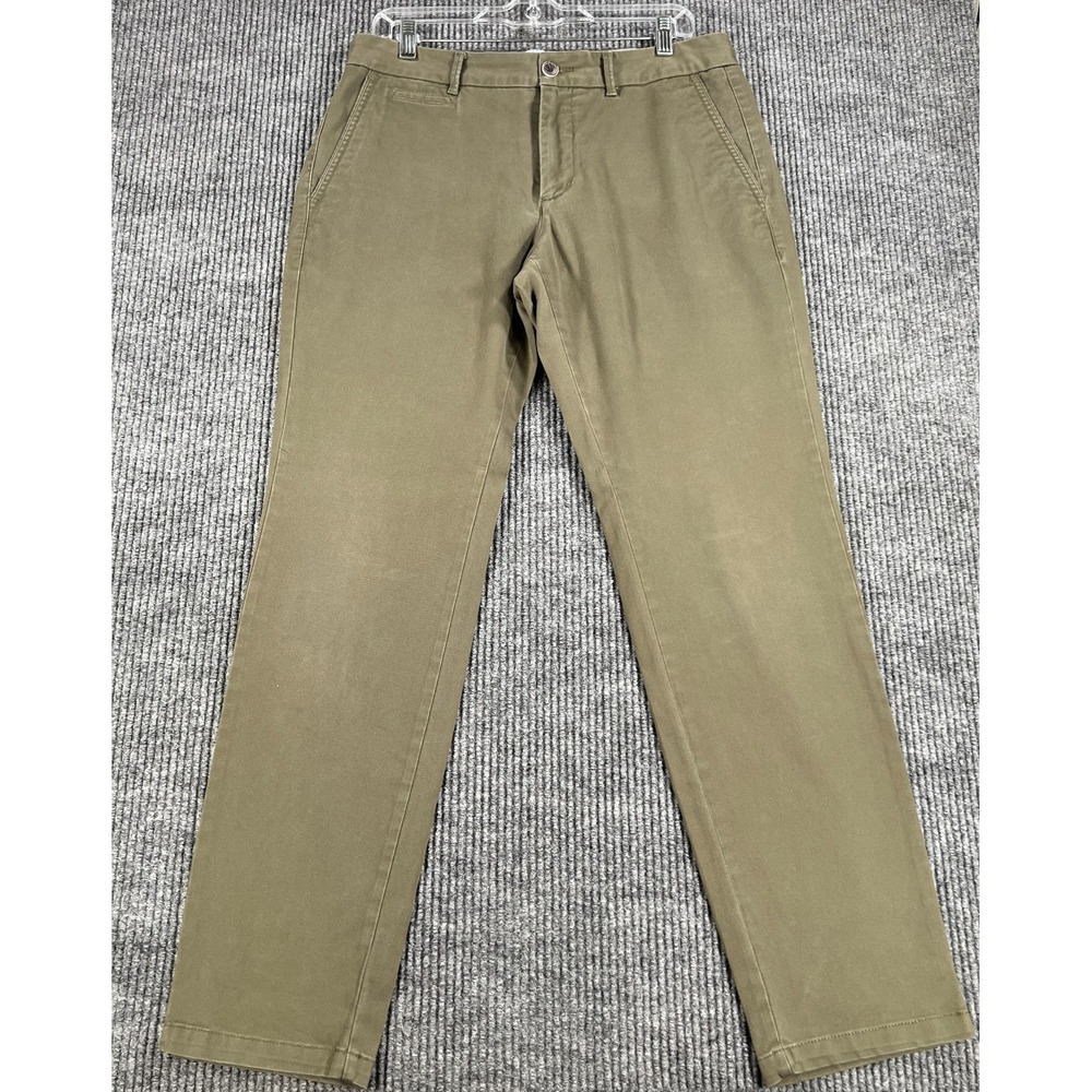 Perk Pants Mens 32x32 Green Chino Slim Fit Stretch Casual Outdoor Golf Comfort